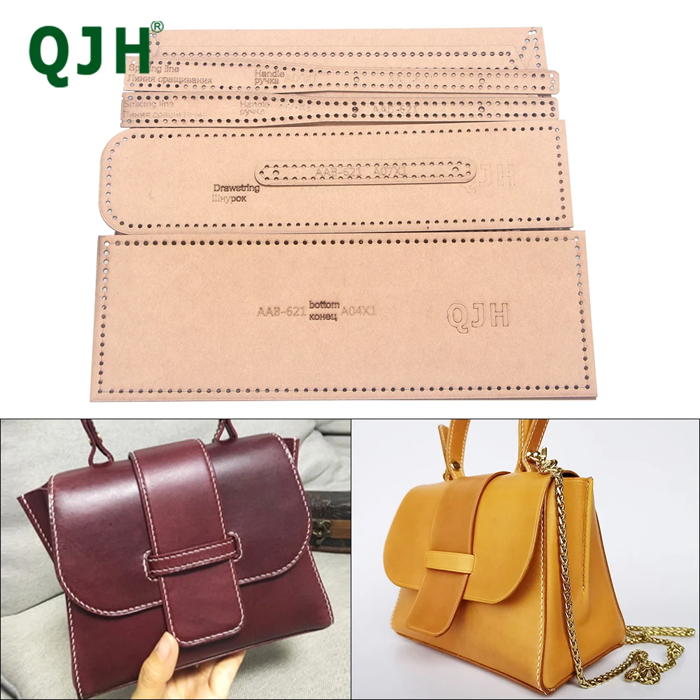 

QJH DIY Handbag Shoulder Messenger Bag Version Drawing Handmade Leather Goods 621 Making Acrylic Paper Pattern Template