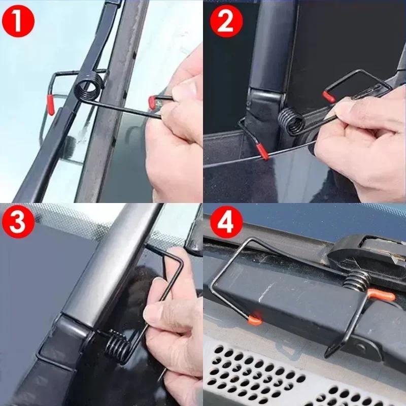 Universal Car Wiper Booster Spring Alloy Rubber Windscreen Wipers