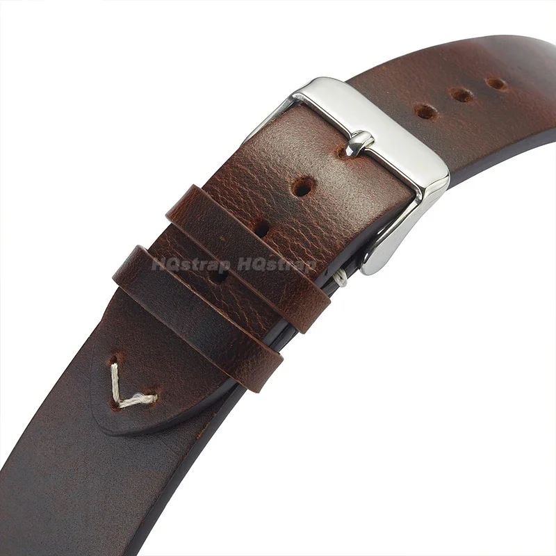 Vintage Cowhide Leather Strap - Sport Waterproof Quick Release Wristband