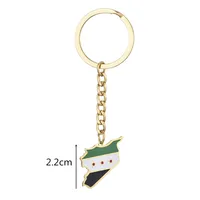 Syria Map With Flag Keychain Jewelry Syria Map Jewelry 2