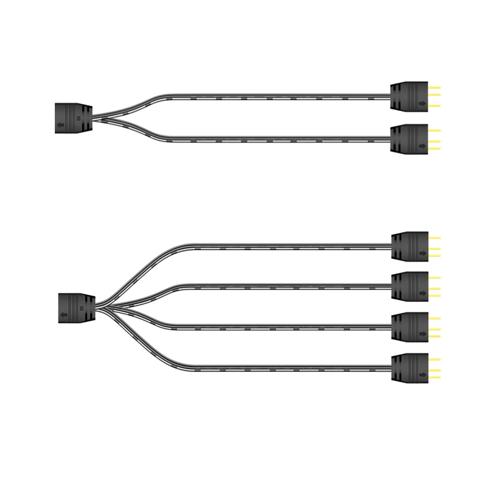 Computer Cooling Fan Cable 5V 3 Pin CPU ARGB HUB Extension Cable for Mainboard