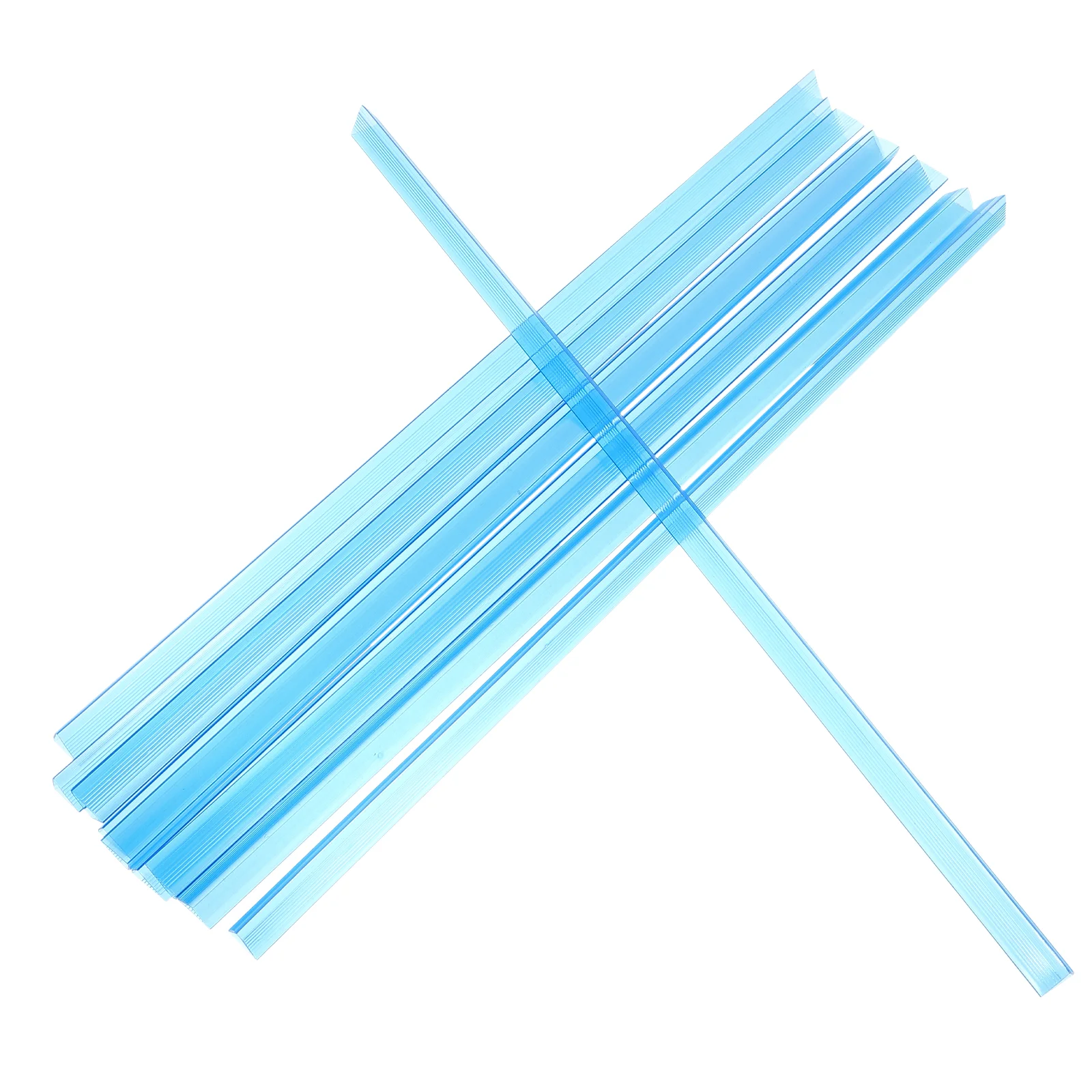 

10 Pcs Clip Rod 10pcs Transparent Small 10 Blue Binding Bars Document Folder Tie