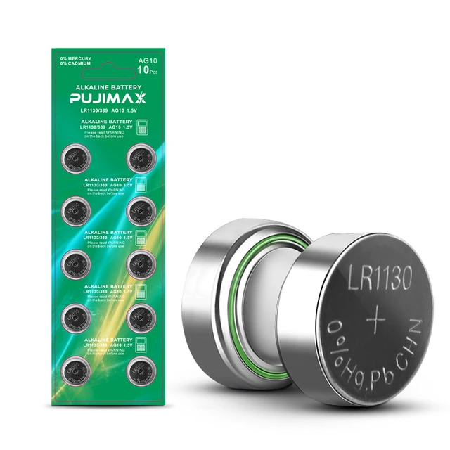 LR1130 AG10 Battery 1.5V Long-Lasting Alkaline Button Cell Batteries【5-Year  Warranty】 (10 Pack)