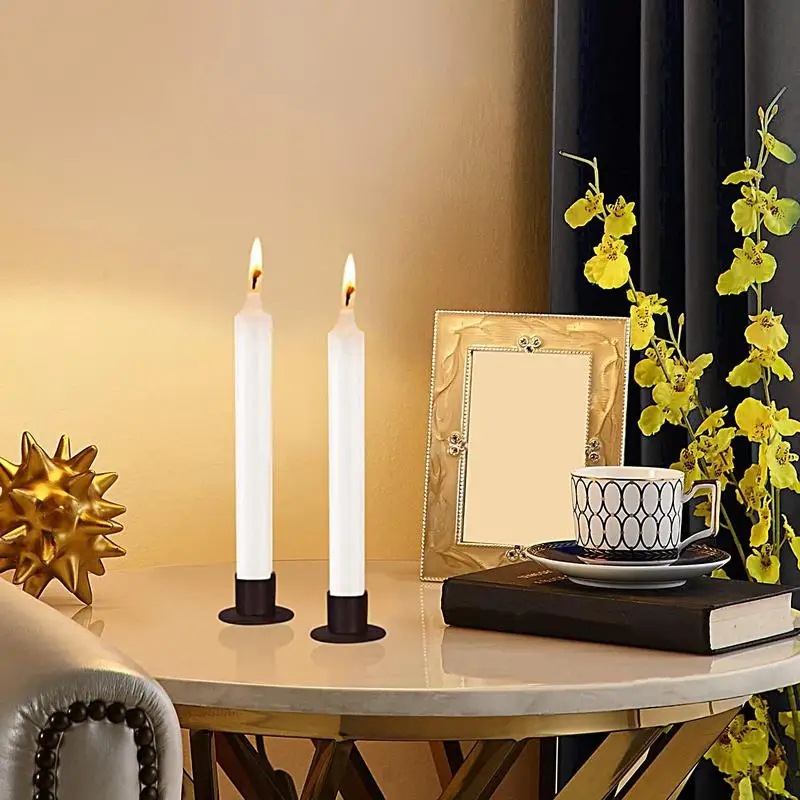 Candelieri a colonna argentati, centrotavola per matrimoni, portacandele in metallo per candele da 50 mm, supporto decorativo ideale per matrimoni | Leroy Merlin