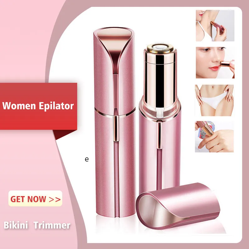 

Electric Eyebrow Trimmer Mini Epilator Lipstick Facial Hair Removal Portable Women Painless Electric Convenient Razor Tool 2024