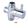 Diverter 3-Way T-Adapter Diverter Valve Polished Chrome Faucet Shower Head Arm Switch Adapter Replacement Bathroom Accessories 6