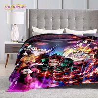 Demon Slayer Anime Blanket Sofa Cover Ultra-Soft Carpet Warm Bed Sheet Bedspread Bedding Room Decor 2