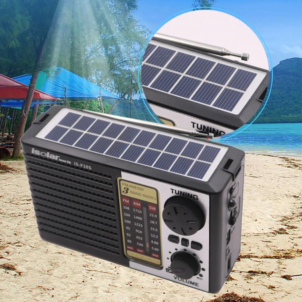 Radio multibanda con carga Solar, altavoz compatible con FM, AM, SW,  prevención de accidentes - AliExpress