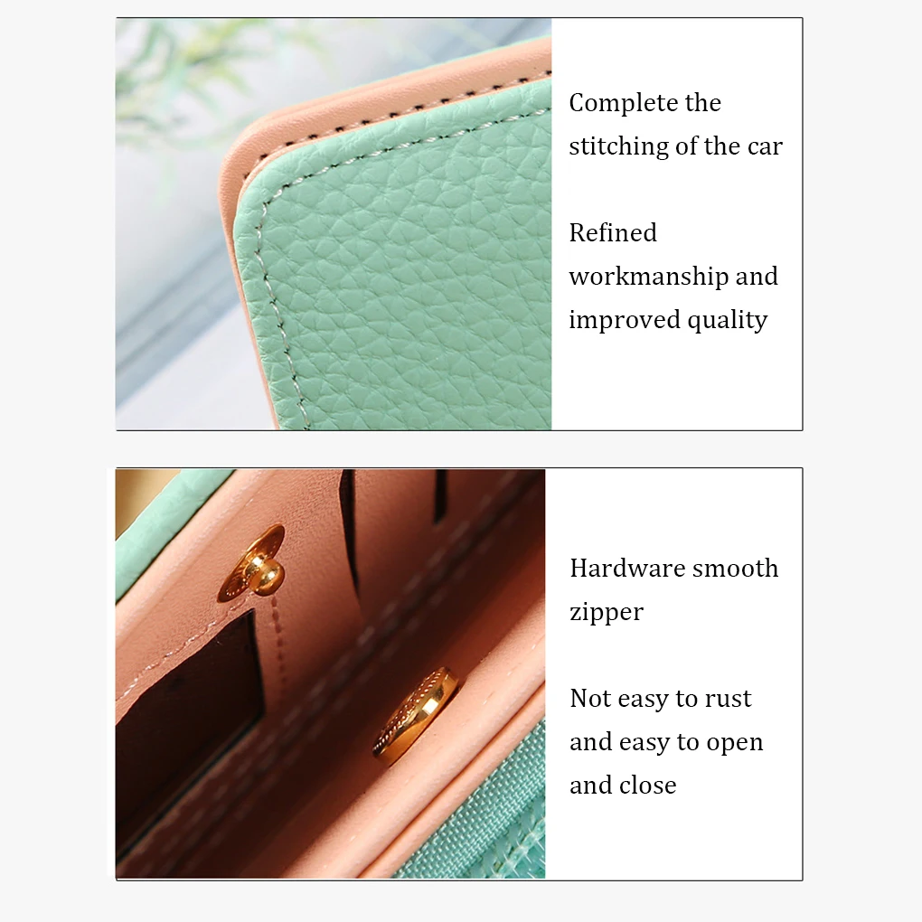Women Long Wallet Cat Phone Card Holder Embroidery PU Leather Purse 4