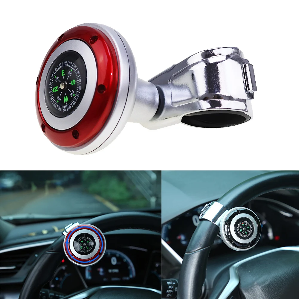 New Universal Steering Wheel Spinner Knob with Compass 360-degree Power  Handle Ball Booster For Car Vehicle Steering Wheel Auto - AliExpress