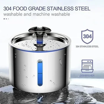 Stainless Steel Pet Water Fountain 1