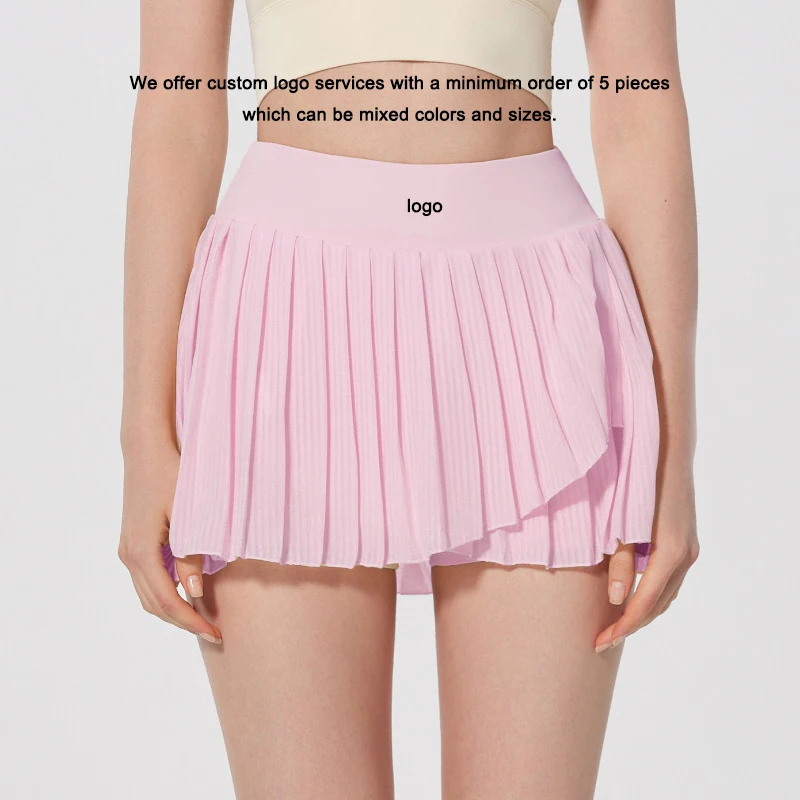 VITALINOVO Pleated Tennis Skirt High Waisted Golf Skirts for Women Lightweight Flowy Cut Athletic Skorts A-Line Skirt with Short