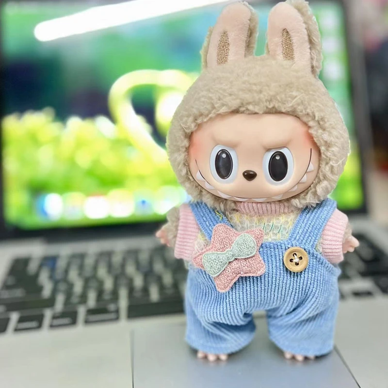 thumbnail image 1 of 17cm lindo Mini ropa de muñeca de peluche accesorios de atuendo para Corea Kpop Exo Labubu Idol muñecas suéter con capucha ropa DIY regalo para niños, 1 of 5