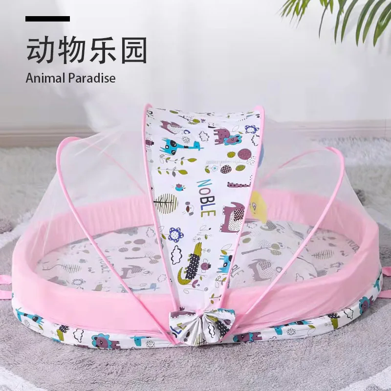 Tenda per letto con zanzariera per neonati in stile nordico