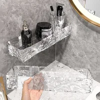 Bathroom Shelf Drain Rack Wall Mount Corner Storage Shelves Shampoo Holder Cosmetic Rack Shower Drain Basket Bathroom Organizer 1
