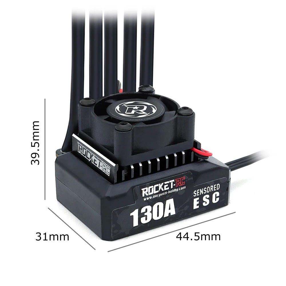 Kit Moteur Brushless 130A ESC 5.5T-17.5T pour Voiture RC 1/10