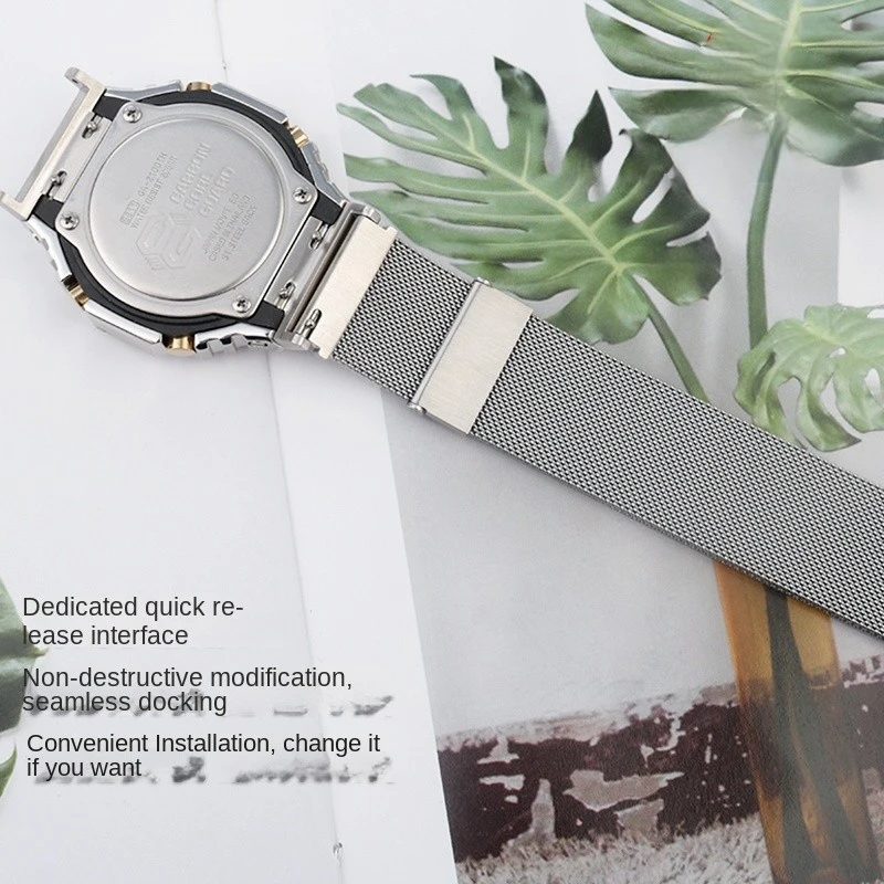 Sleek Magnetic Milanese Mesh Stainless Steel Watchband Bracelet