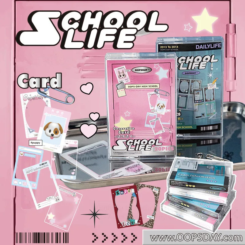 MINKYS Kpop 포토카드 장식 프레임, 사진 장식 필름 카드, 학교 문구, 3 인치, 박스당 20 개 