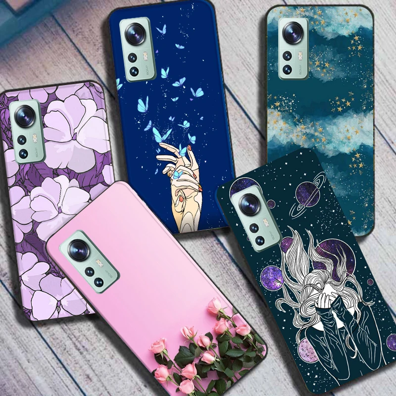 

For Xiaomi Mi 12 Pro Case Shockproof Soft silicone TPU Back Cover For Xiaomi 12X 11X Pro Phone Cases Luxury Fashion