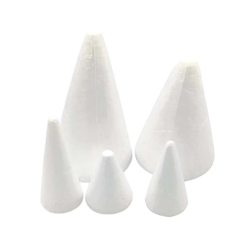 SALE 4 Inch Polyfoam Cone 3 Pack, Styrofoam Cone for Crafting