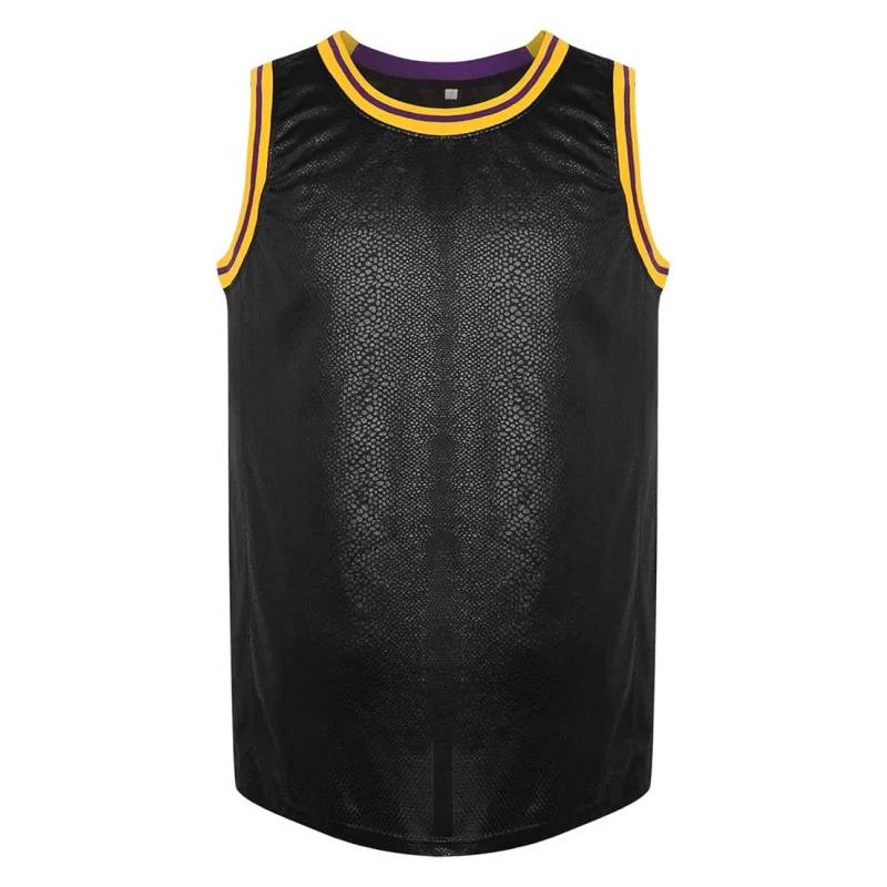 New Summer Mens Basketball Jersey Sportswear Quick Dry Breathable Basketball Sleeveless Black Training Shirt Man