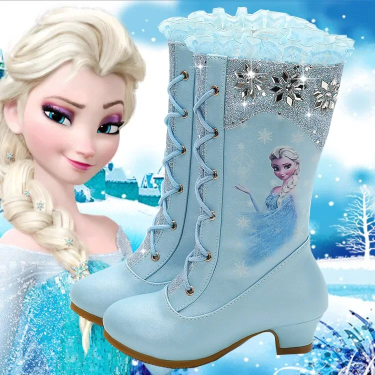 Bottes Elsa Reine des Neiges pour Fille - Paillettes & Hiver