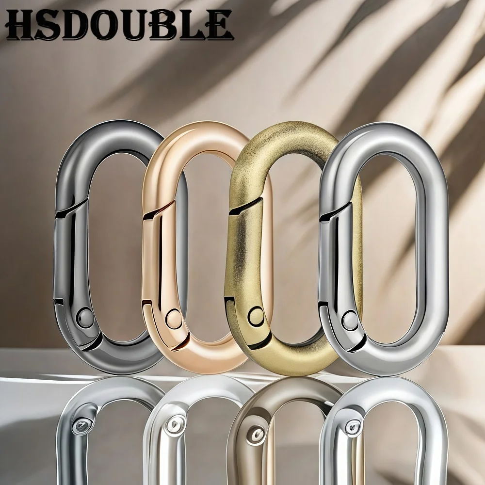 Metal Oval Spring O Ring Openable Leather Bag Handbag Strap Buckle Keyring Pet Chain Snap Clasp 14-40mm 10Pcs/Pack
