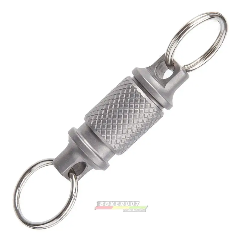 Titanium Alloy Outdoor Portable Quick Detach Rotary Lanyard Carry-On Edc  Tool Mini Link Clasp Keychain Keyclasp
