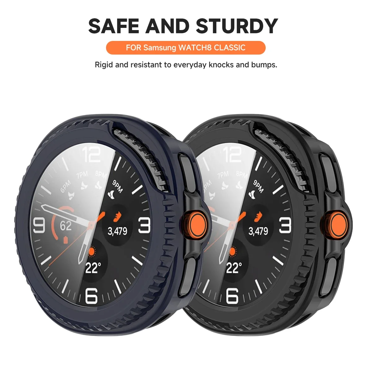Premium Tempered Glass Smartwatch Protector Case - Universal Design