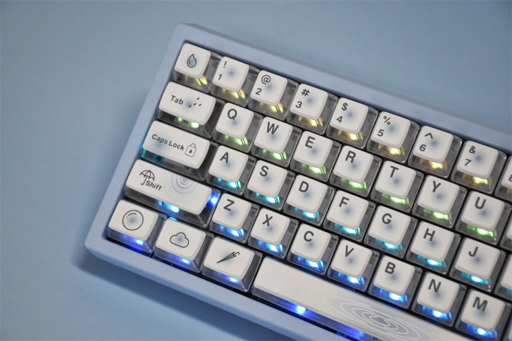 

116 key ASA raindrops on all sides transmit light on all sides sublimation on five sidesanime small full set of keycaps