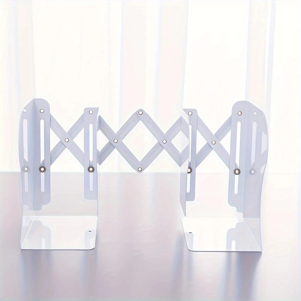 Adjustable Desktop Bookends Book Stand Bookend Iron Desktop Art Non Slip Rack Shelf Holder School Stationery Office Accessories 5