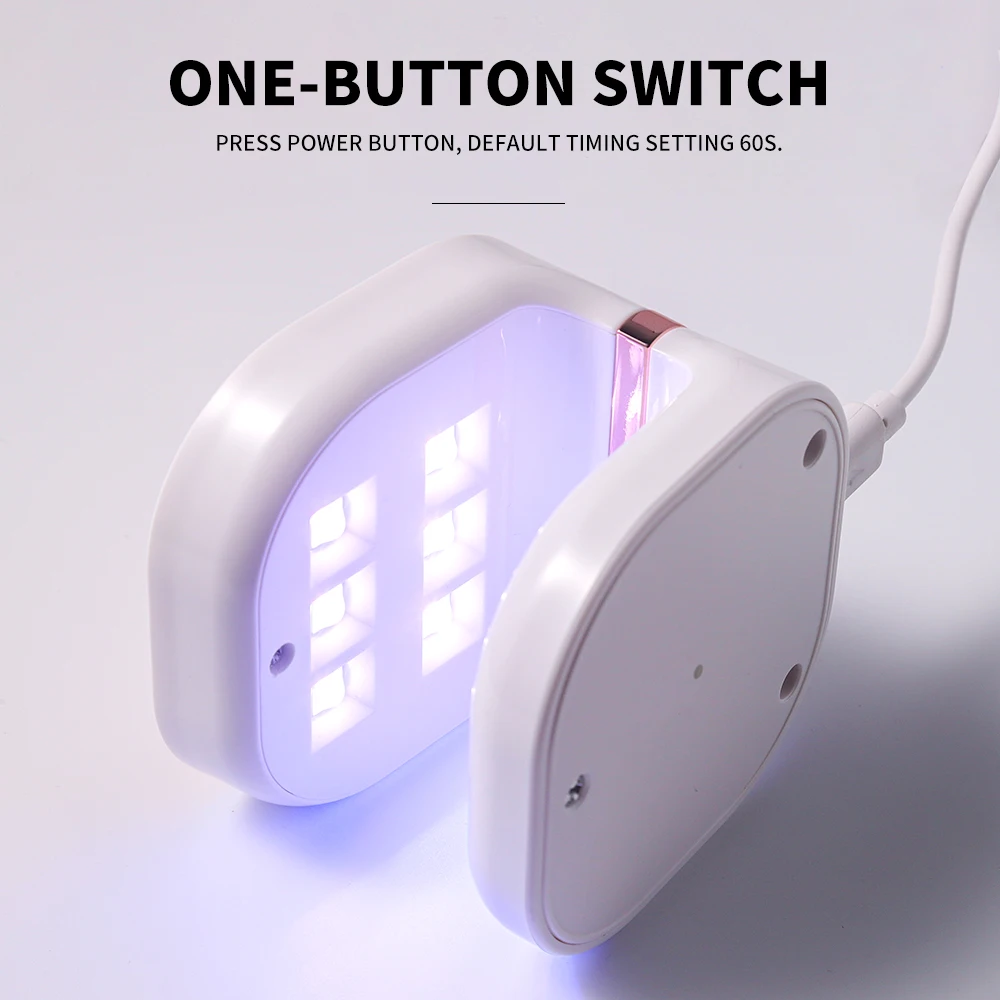 미니 네일아트 램프 6LED UV 램프 편리한 싱글 핑거 젤 폴리쉬 네일 드라이어 Q자형 네일 드라이어 매니큐어 홈 살롱 도구