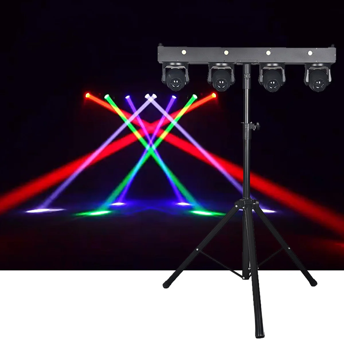 1pcs DJ Light Strip Bracket 4x40w RGBW White Strobe Light Disco Independent Cont