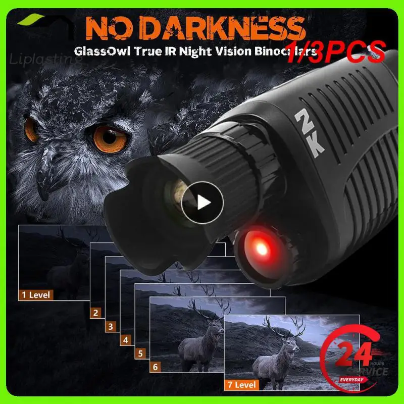 

1/3PCS Single eye night vision instrument 1080p high-definition infrared night vision glasses camping binoculars and night