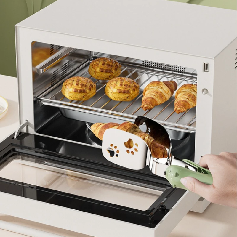 304 Stainless Steel Fish Turner Cartoon Bear Food Tongs Extendable Locking Pan-fried Fish Cake Anti-Slip Stainless Steel Clamps