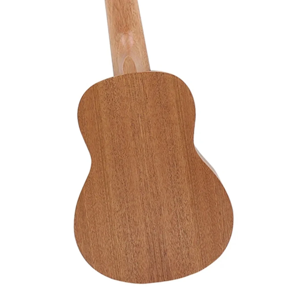 21-Zoll-Ukulele, hawaiianische Gitarre, Sapele, Guitarra, Sonnenblumen-Ukulele, 4 Saiten, Ukulele mit Stimmgurt, Capo-Saiten-Zubehör – Detail 10