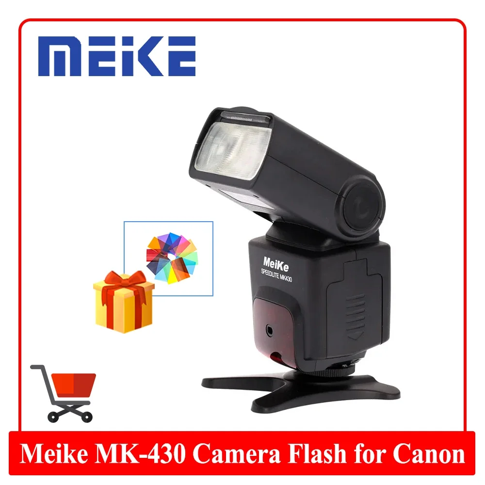 

Meike MK430 TTL LCD Flash Speedlite for Canon T7i T6i T6S T6 T5i T5 T4i T3i T2i SL2 60D 70D 77D 80D 450D 550D 600D 1100D Camera