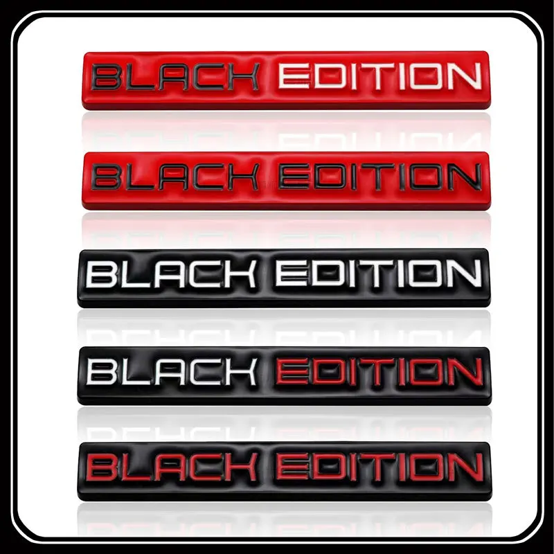 

BLACK EDITION Emblem Car Badge Metal Sticker Personality Decal Grille Decoration For Volvo Audi Toyota Honda BMW Nissan 350 370Z
