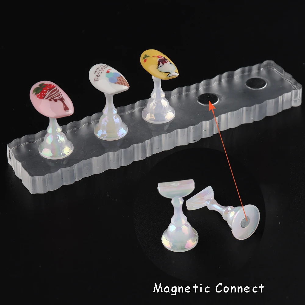 5pcs Magnetic Nail Holder Acrylic Display Stand