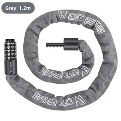 High - Security Portable Bike Chain Lock (1.2M - Gray)