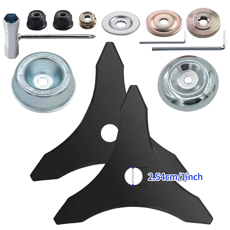 3-Zahn Freischneider Messer 255mm - Stahlklinge Für Rasentrimmer Von STIHL & Husqvarna