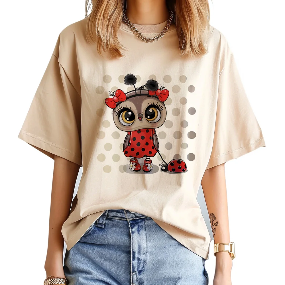 

Owl t shirt women anime t shirt girl y2k clothing
