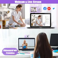 Цифровая камера 1080P 44MP HD компактная камера с 2,4 'ЖК 16X цифровым зумом камера для детей — изображение 4