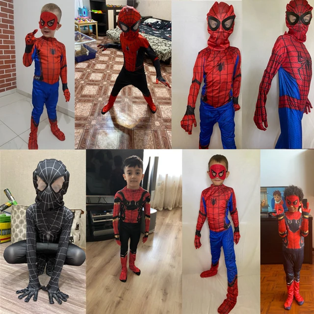 Buy GUSTAVE® Spiderman Dress Costume for Kids, 3D Prints Spider Man Costume  Set, Breathable Spandex Super Hero Fancy Bodysuits for 3-7 Years Boys Girls  Gift Party Halloween (Kids S-Height 105-115cm) Online at