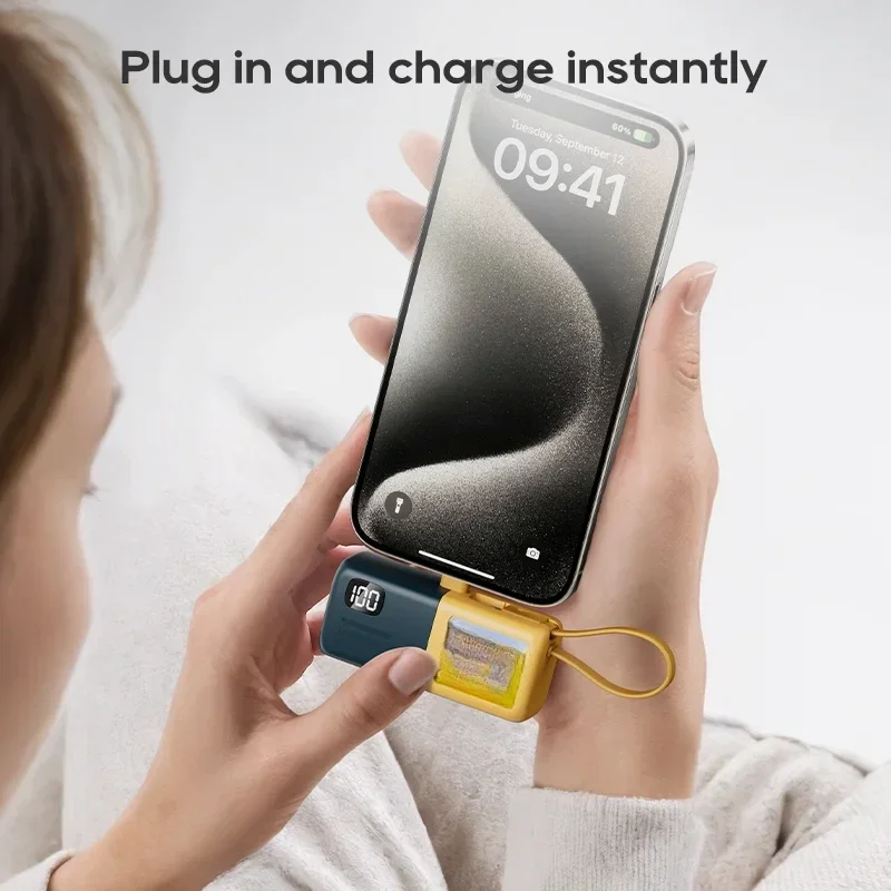 5000mAh For iPhone Batterie Externe Portable Charger For Xiaomi Mini Power Bank With Type-C Cable Fast Charging Power Bank 3
