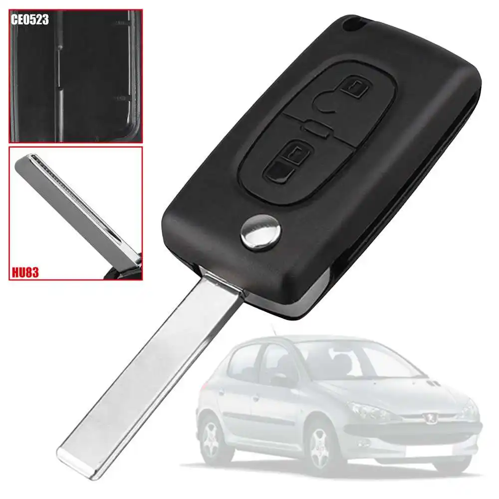 OcioDual CE0523 HU83 2 кнопки чехол для выкидного ключа Peugeot 206 207 306 307 308 407 607 806 Citroen C2 C3 C4 C5 C6 C8