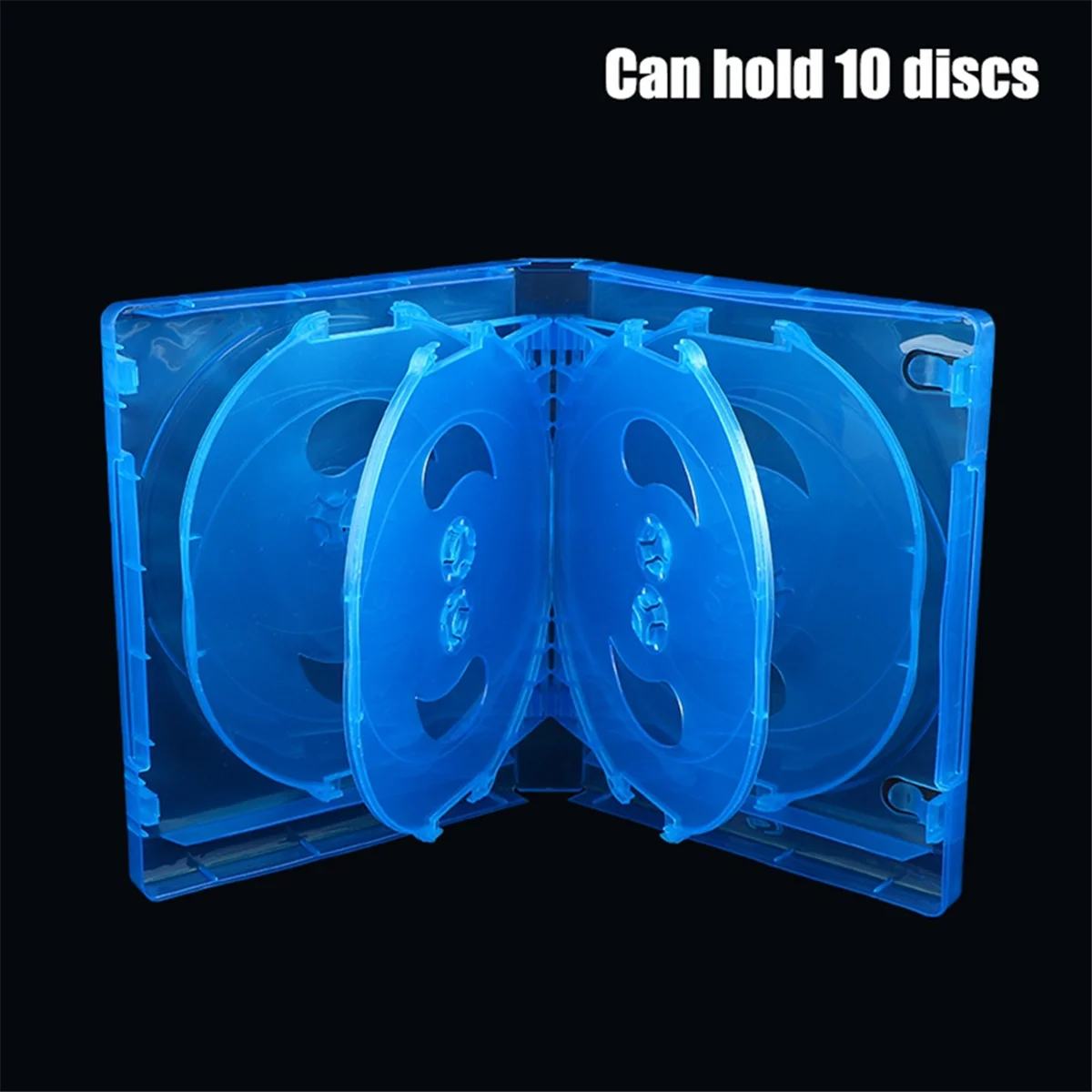 CD Storage Box 10-Piece Pack CD Case Plastic Double-Sided Storage Car Case Thickened DVD Case,Blue XY