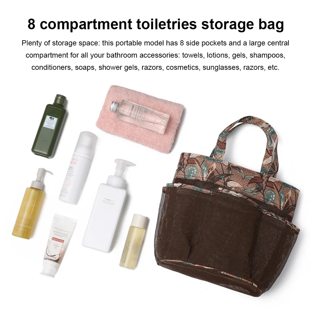 

Wash Bag Cosmetic Toiletry Storage Handbag Portable Tote Portable Foldable Organizer Pocket Pouch with Handle