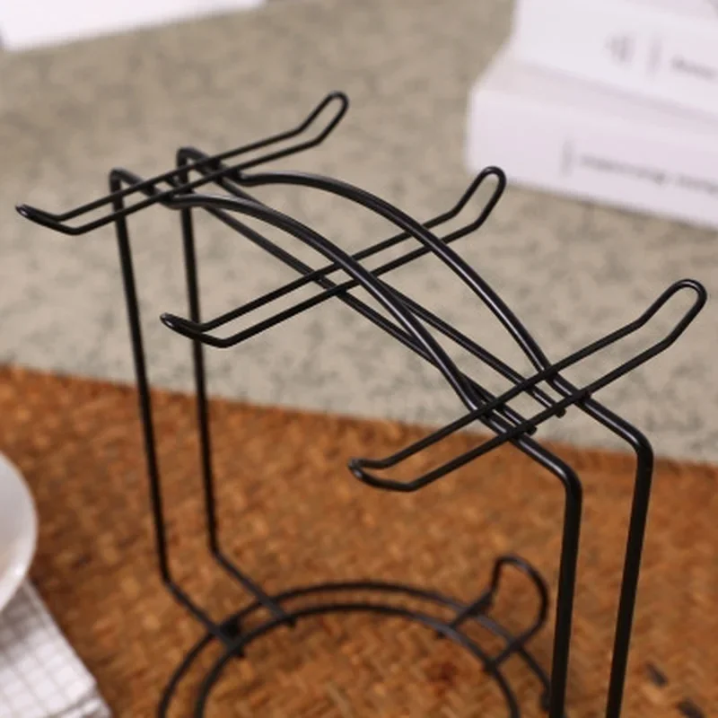 Coffee Cup Holder Hanging Partition Cup Holder Storage Rack Iron Cup Shelf Stand Kitchen Counter Steel Display Stand Home Tool