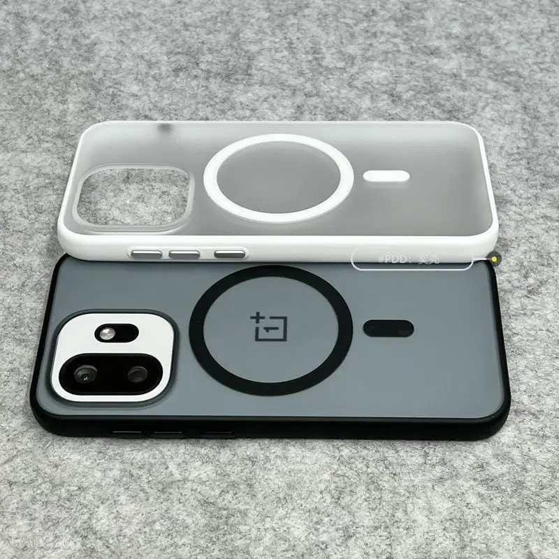 Magnetic Colorful Shockproof Acrylic Phone Case with Skin-Friendly Feel & Wireless Charging Compatibility